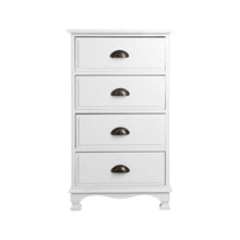 Load image into Gallery viewer, White Hamptons Style 4 Drawer Bedside Table, Side Table or Console Table-Furniture-The White Mall