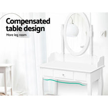 Load image into Gallery viewer, White Marie Antionette Provincial Style Dressing Table & Stool Set-Artiss-The White Mall