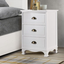 Load image into Gallery viewer, White Vintage Hamptons Style Bedside Table, Side Table-Furniture-The White Mall