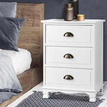 Load image into Gallery viewer, White Vintage Hamptons Style Bedside Table, Side Table-Furniture-The White Mall