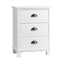 Load image into Gallery viewer, Artiss Vintage Bedside Table Chest Storage Cabinet Nightstand White