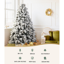 Load image into Gallery viewer, Christmas Tree 2.1M Xmas Tree with LED Lights Snowy Tips