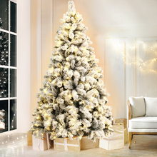 Load image into Gallery viewer, Christmas Tree 2.1M Xmas Tree with LED Lights Snowy Tips