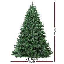 Load image into Gallery viewer, Large Green LED Lights Christmas Tree 2.4m