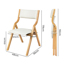 Load image into Gallery viewer, Levede 2x Dining Chairs Foldable PU Beige-1975420497088876546
