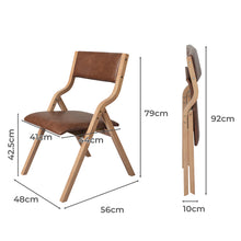 Load image into Gallery viewer, Levede 8x Dining Chairs Foldable PU Tan-1975420358932697090
