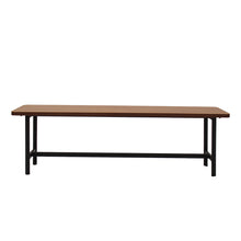 Load image into Gallery viewer, Levede 1x Dining Table +1x Bench Set Steel Home Kitchen Farmhouse Brown-1973193809990914049
