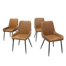 Load image into Gallery viewer, Dining Chairs x 8 Padded Seat PU Faux Leather-1975420364104273928
