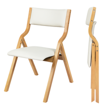 Load image into Gallery viewer, Levede 4x Dining Chairs Foldable PU Beige-1975420357871538184
