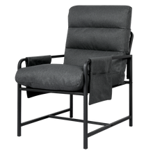 Load image into Gallery viewer, Levede Metal Framed Lounge Chair Linen in Dark Grey-1975420342314864648

