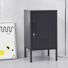 Load image into Gallery viewer, Artiss Bedside Table Metal Cabinet - Black
