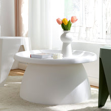 Load image into Gallery viewer, Artiss Coffee Table Round 71CM Plastic White
