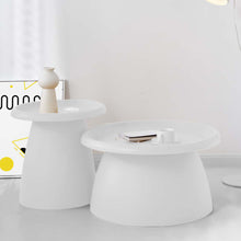 Load image into Gallery viewer, Artiss Coffee Table Round 71CM Plastic White
