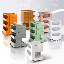 Load image into Gallery viewer, Artiss Storage Trolley Bedside Table 5 Tier Cart Boby Replica Orange
