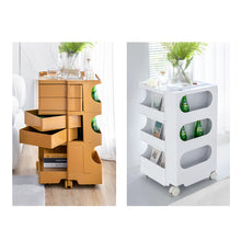 Load image into Gallery viewer, Artiss Storage Trolley Bedside Table 5 Tier Cart Boby Replica Orange
