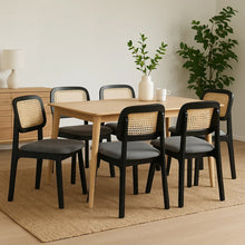 Load image into Gallery viewer, Levede Dining Chair Wood Rattan Armless Black x6-1975420365899436039

