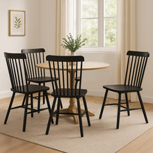 Load image into Gallery viewer, Levede 4x Dining Chairs Kitchen Winsor Black-1975420349965275143

