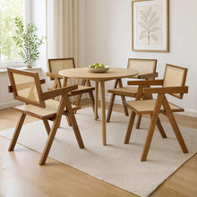 Load image into Gallery viewer, Levede 4x Walnut Wicker Armchair Dining Chair-1975420361268924423
