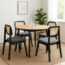 Load image into Gallery viewer, Levede Dining Chair Wood Rattan Armless Black x4-1975420365727469575
