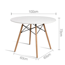 Load image into Gallery viewer, Artiss Dining Table Round White 4 Seater 100CM
