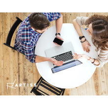 Load image into Gallery viewer, Artiss Dining Table Round White 4 Seater 90CM
