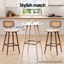 Load image into Gallery viewer, Artiss Bar Table Round Counter Kitchen Dining Desk Pub 98cm Height Wood White
