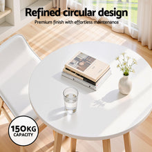 Load image into Gallery viewer, Artiss Bar Table Round Counter Kitchen Dining Desk Pub 98cm Height Wood White
