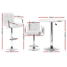 Load image into Gallery viewer, Artiss Bar Table and Stools Set Dining Desk Kitchen Chairs Cafe Pub
