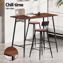 Load image into Gallery viewer, Artiss Bar Table and Stools Set Dining Desk Kitchen Chairs Cafe Pub
