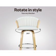 Load image into Gallery viewer, Artiss Bar Stools Kitchen Leather Barstools Swivel Counter Chairs x2

