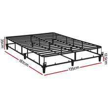 Load image into Gallery viewer, Artiss Bed Frame Double Size Metal Grey MASON - The White Mall
