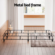Load image into Gallery viewer, Artiss Bed Frame Double Size Metal Grey MASON - The White Mall
