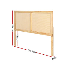 Load image into Gallery viewer, Artiss Bed Head Headboard Queen Rattan - RIBO Pine
