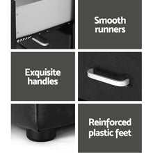 Load image into Gallery viewer, Artiss 2X Bedside Table 2 Drawers Side Table Leather - CADEN Black - The White Mall
