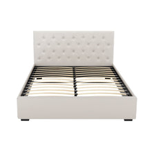 Load image into Gallery viewer, Artiss Bed Frame Queen Size Gas Lift Beige VILA - The White Mall
