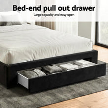 Load image into Gallery viewer, Artiss Queen Bed Frame Storage Charging Station Upholstered 3 Drawers USB Type - C - The White Mall
