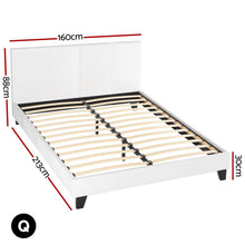 Load image into Gallery viewer, Artiss Bed Frame Queen Size White NEO - The White Mall
