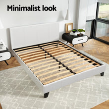 Load image into Gallery viewer, Artiss Bed Frame Queen Size White NEO - The White Mall
