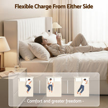 Load image into Gallery viewer, Artiss Double Bed Frame with Gaslift Storage USB Type-C Charging Ports Velvet Upholstery White
