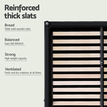 Load image into Gallery viewer, Artiss Gas Lift Queen Bed Frame and 2 Bedside Table Set Leather Black
