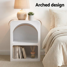 Load image into Gallery viewer, Artiss Bed Frame King Single with 2 Bedside Tables Set Scallop Headboard Pink Velvet Fabric Beds Base
