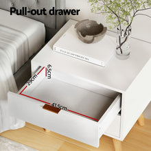 Load image into Gallery viewer, Artiss Upholstered Queen Gas Lift Storage Bed Frame with 2-Drawer Bedside Table Set
