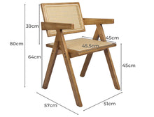 Load image into Gallery viewer, Levede 6x Dining Chair Solid Wood Rattan-1975420360006438914
