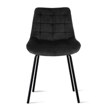 Load image into Gallery viewer, Artiss 2x Dining Chairs Velvet Tufted Kitchen Lounge Cafe Accent Chair Black
