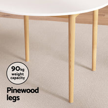 Load image into Gallery viewer, Artiss Dining Table Round White 108CM Diameter Demi
