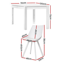Load image into Gallery viewer, 1 Artiss Dining Table and 4 Chairs Set Rectangle White
