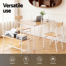 Load image into Gallery viewer, Artiss Dining Table and Chairs Set of 4 Bench Kitchen Furniture Natural and White
