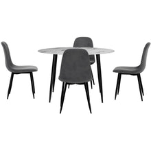 Load image into Gallery viewer, 1 Artiss Dining Table and 4 Chairs Set Marble Grey
