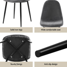 Load image into Gallery viewer, 1 Artiss Dining Table and 4 Chairs Set Marble Grey
