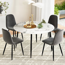 Load image into Gallery viewer, 1 Artiss Dining Table and 4 Chairs Set Marble Grey
